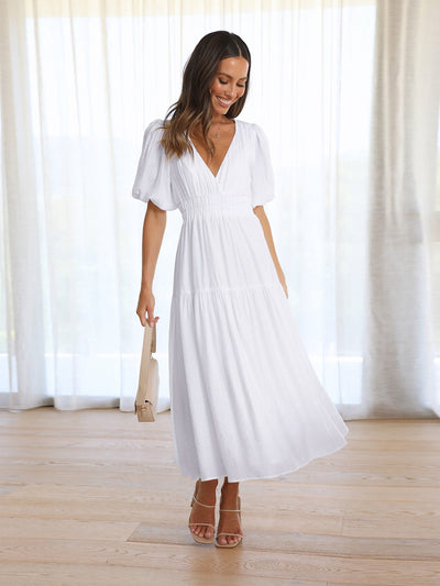 Avalon | Dress with Puff Sleeves