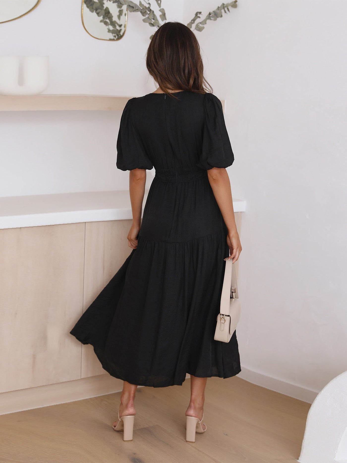 Avalon | Dress with Puff Sleeves