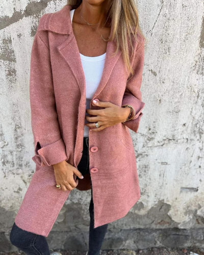 Maila | Casual long coat with lapels