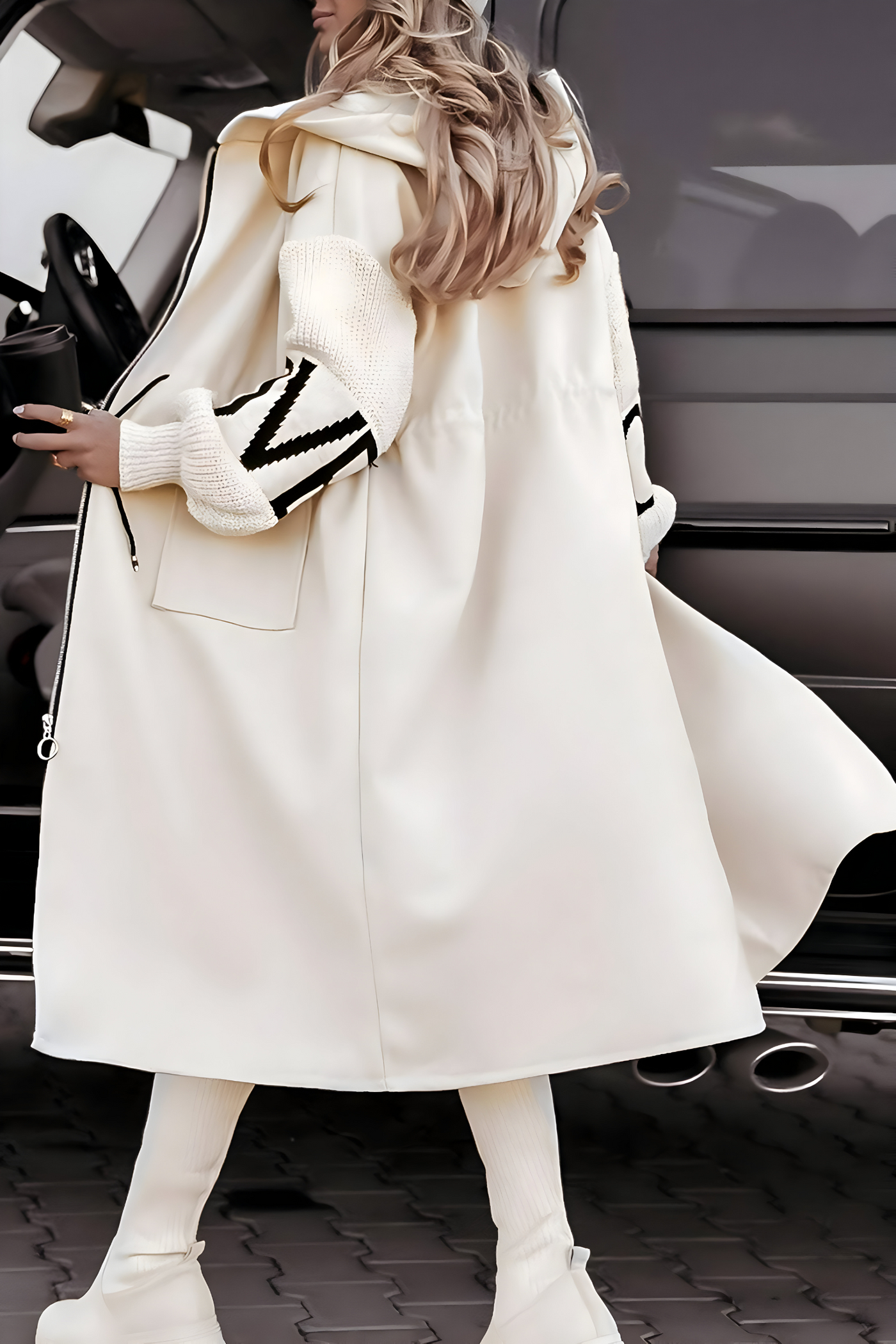 Elise-Knit Hooded Jacket