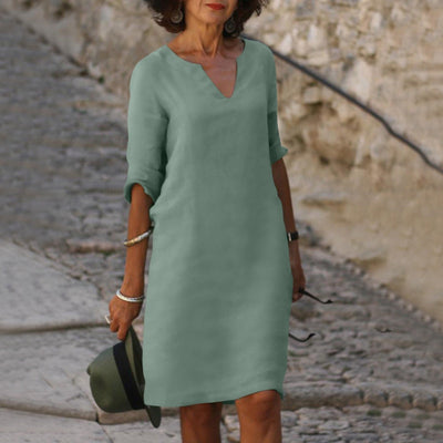 Quinn London - Isla V-Neck Dress