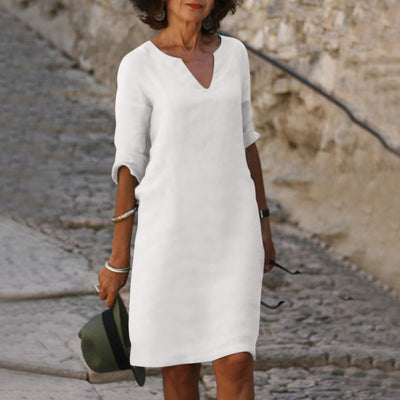 Quinn London - Isla V-Neck Dress