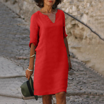 Quinn London - Isla V-Neck Dress