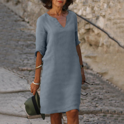 Quinn London - Isla V-Neck Dress
