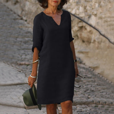 Quinn London - Isla V-Neck Dress