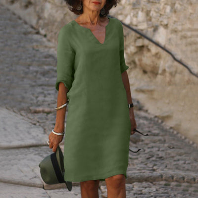 Quinn London - Isla V-Neck Dress
