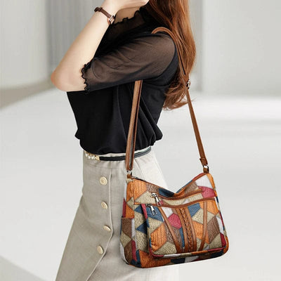 Solara | Mosaic leather handbag