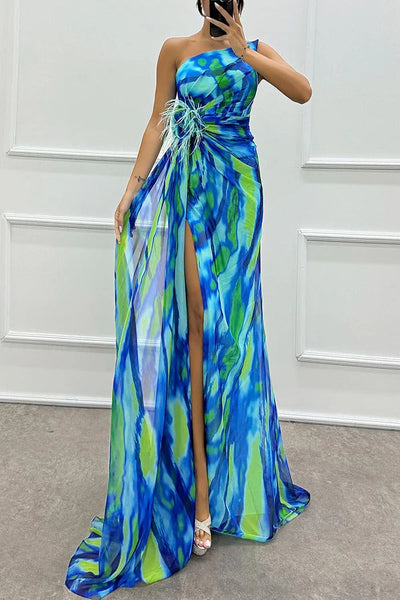 Liora | Off-Shoulder Slit Maxi Dress