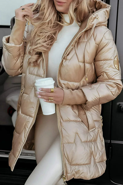 Valorine | Elegant winter coat with hood and padding